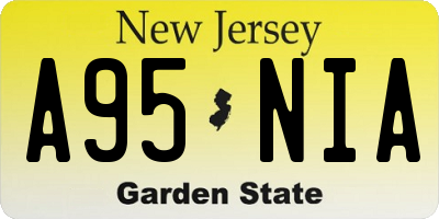 NJ license plate A95NIA