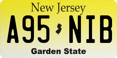 NJ license plate A95NIB
