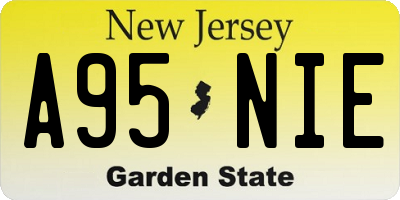 NJ license plate A95NIE