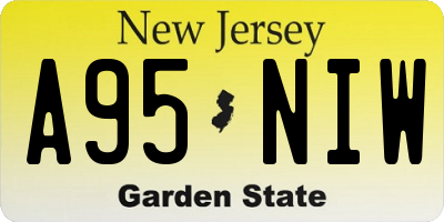 NJ license plate A95NIW