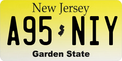 NJ license plate A95NIY