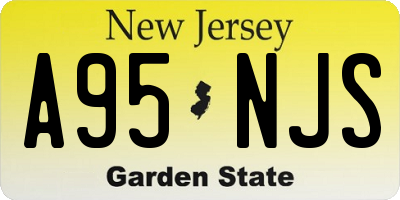NJ license plate A95NJS