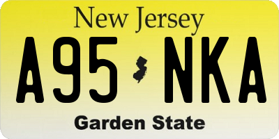 NJ license plate A95NKA