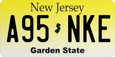 NJ license plate A95NKE