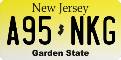 NJ license plate A95NKG