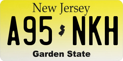 NJ license plate A95NKH