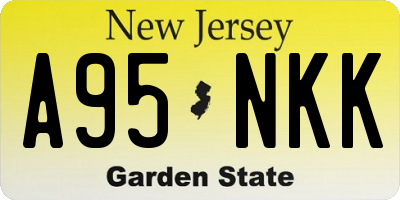 NJ license plate A95NKK
