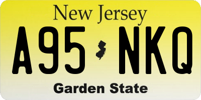 NJ license plate A95NKQ