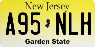 NJ license plate A95NLH