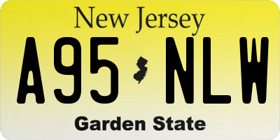 NJ license plate A95NLW