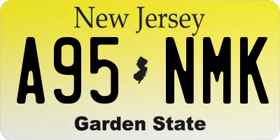 NJ license plate A95NMK