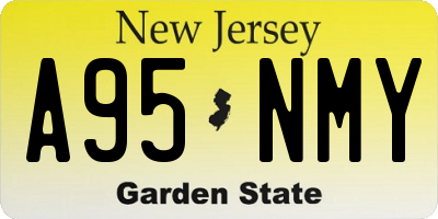 NJ license plate A95NMY