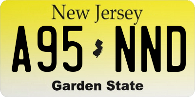 NJ license plate A95NND