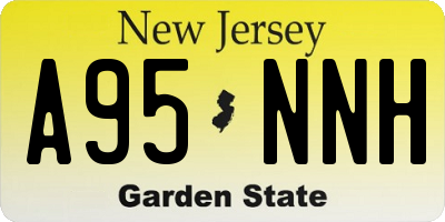 NJ license plate A95NNH