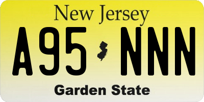 NJ license plate A95NNN