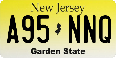 NJ license plate A95NNQ