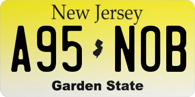 NJ license plate A95NOB