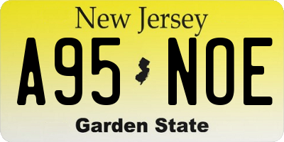 NJ license plate A95NOE