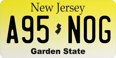 NJ license plate A95NOG
