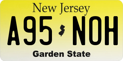 NJ license plate A95NOH