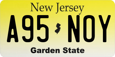 NJ license plate A95NOY
