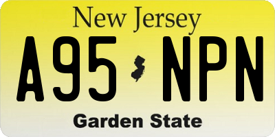 NJ license plate A95NPN