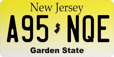 NJ license plate A95NQE