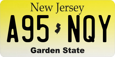 NJ license plate A95NQY