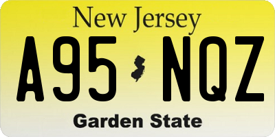NJ license plate A95NQZ