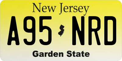 NJ license plate A95NRD