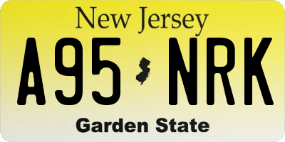 NJ license plate A95NRK