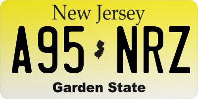 NJ license plate A95NRZ