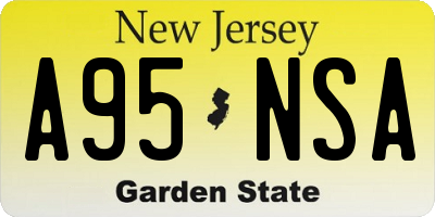 NJ license plate A95NSA