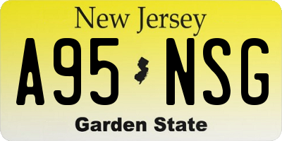 NJ license plate A95NSG