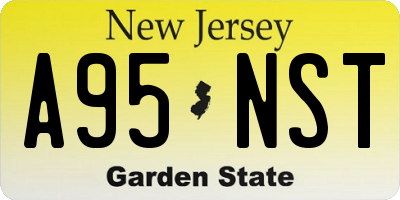 NJ license plate A95NST