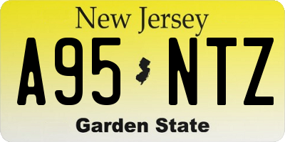 NJ license plate A95NTZ
