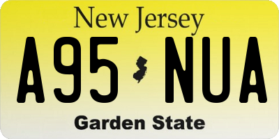 NJ license plate A95NUA