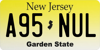 NJ license plate A95NUL
