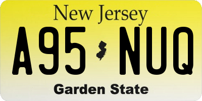 NJ license plate A95NUQ