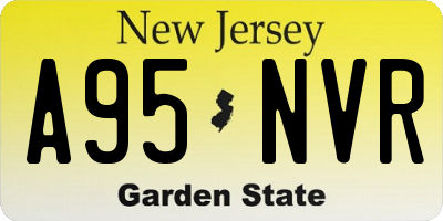 NJ license plate A95NVR