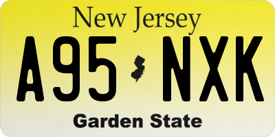 NJ license plate A95NXK