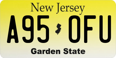 NJ license plate A95OFU