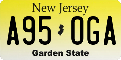 NJ license plate A95OGA