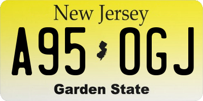 NJ license plate A95OGJ