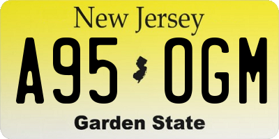 NJ license plate A95OGM