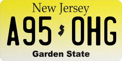 NJ license plate A95OHG