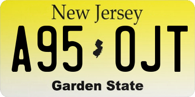NJ license plate A95OJT