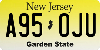 NJ license plate A95OJU