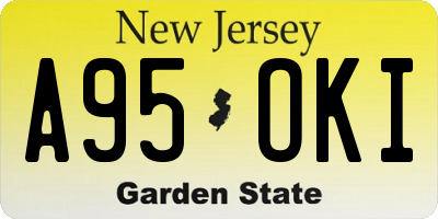 NJ license plate A95OKI