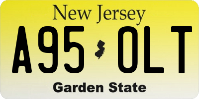 NJ license plate A95OLT
